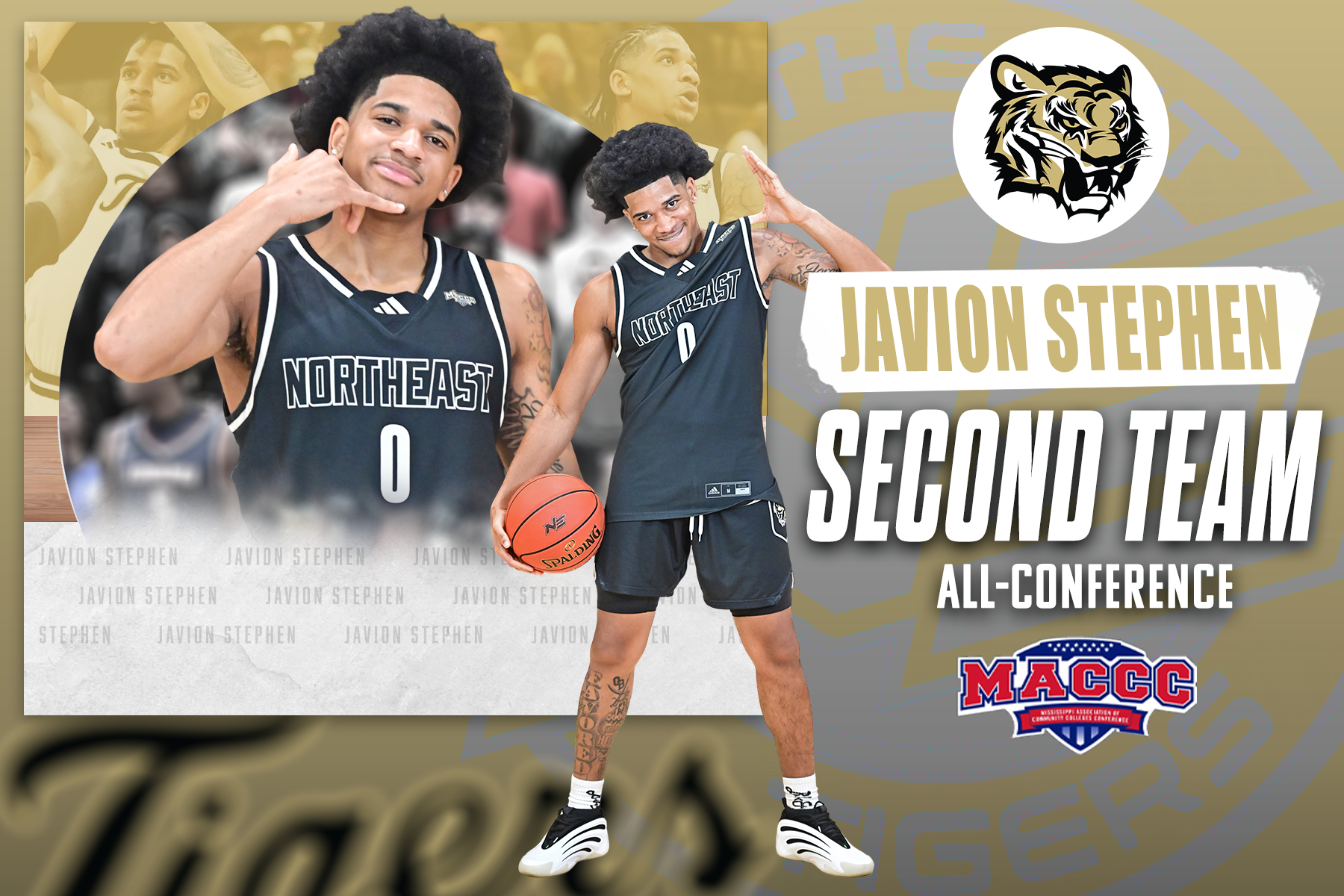 Javion Stephen earned all-conference honors following his sophomore season at Northeast.