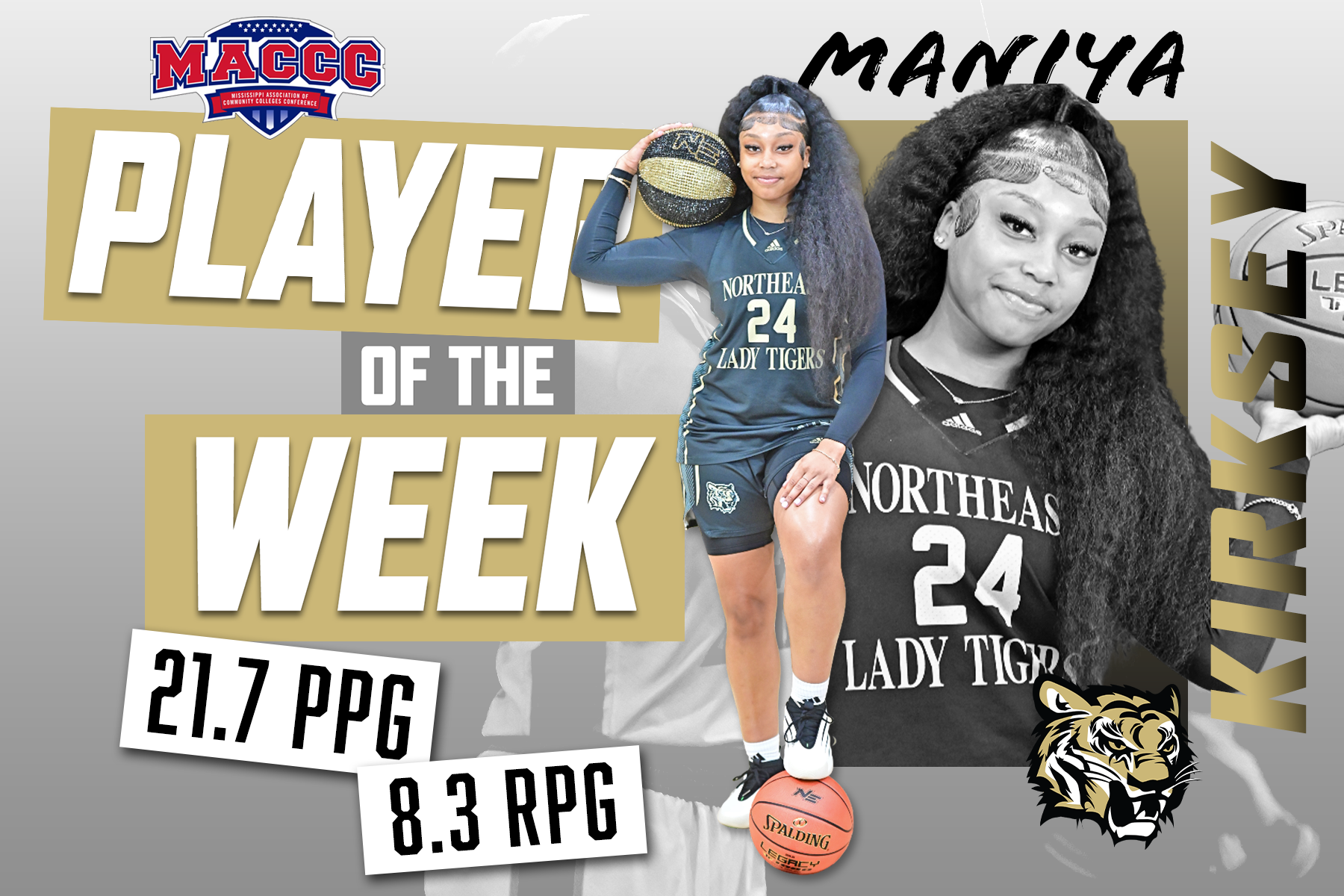 KIRKSEY&rsquo;S CAREER HIGH LEADS TO PLAYER OF THE WEEK HONORS