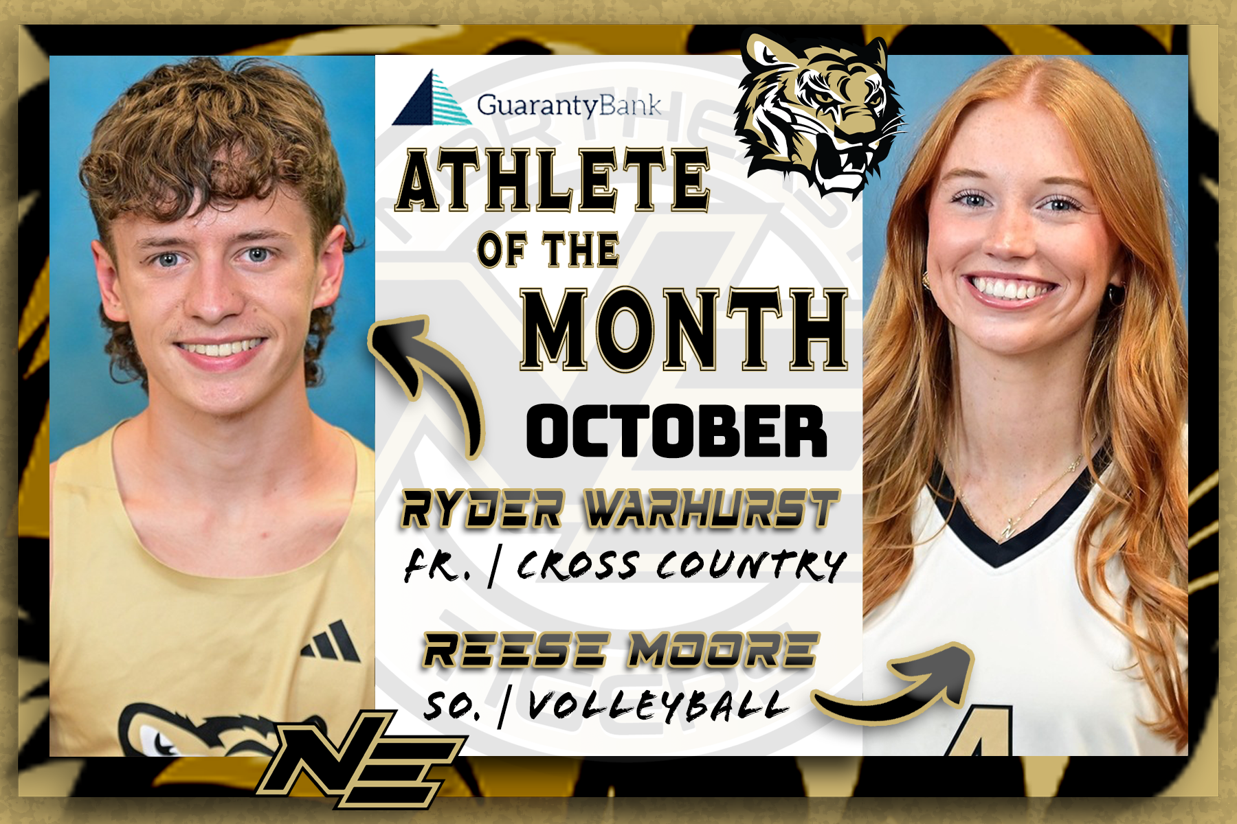 Reese Moore and Ryder Warhurst are the October 2025 Northeast Athletes of the Month.
