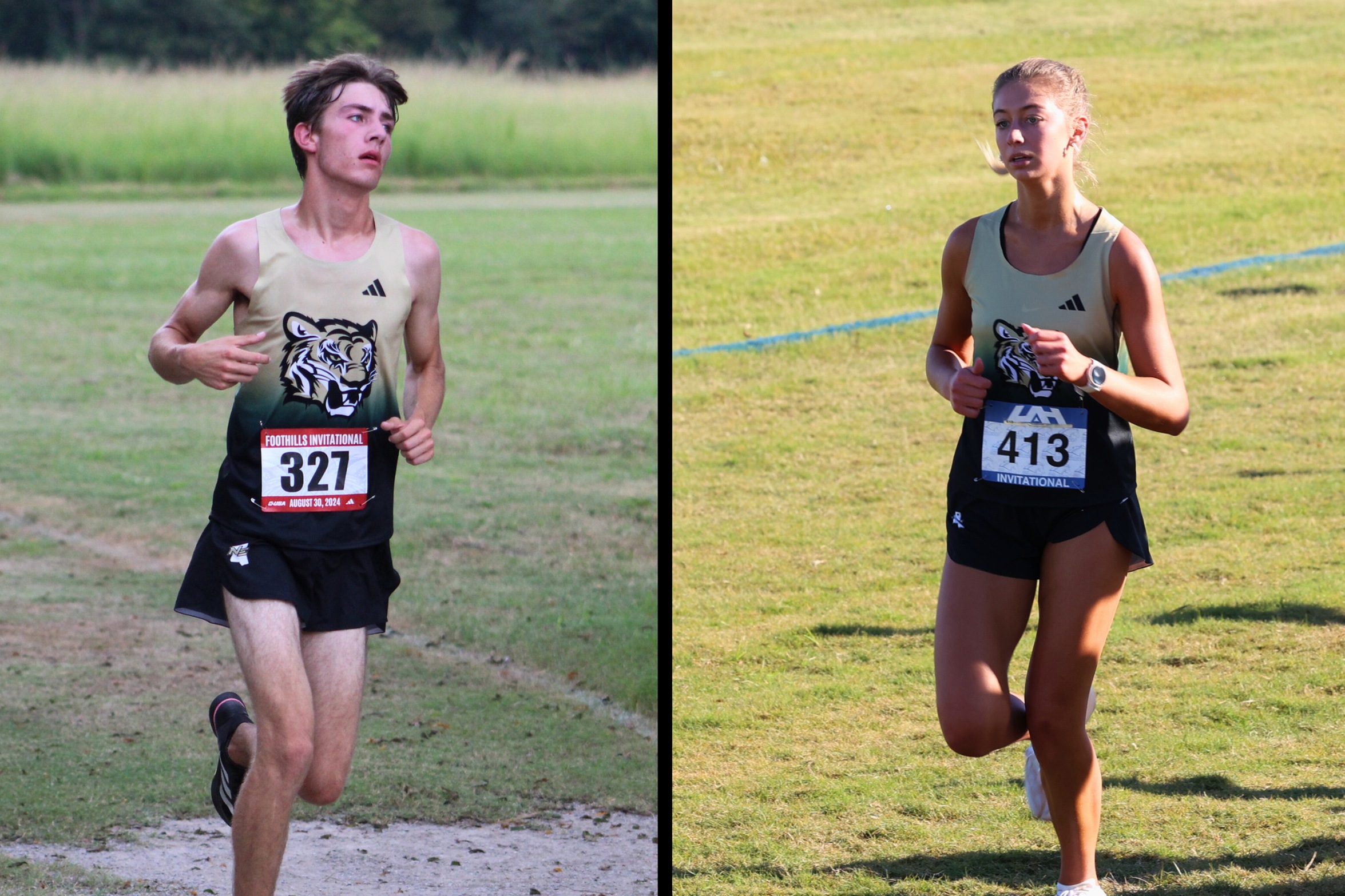 Ethan Nelms (left) & Eva Null are two of five Northeast runners that made their sophomore debuts at the Memphis Twilight Classic.